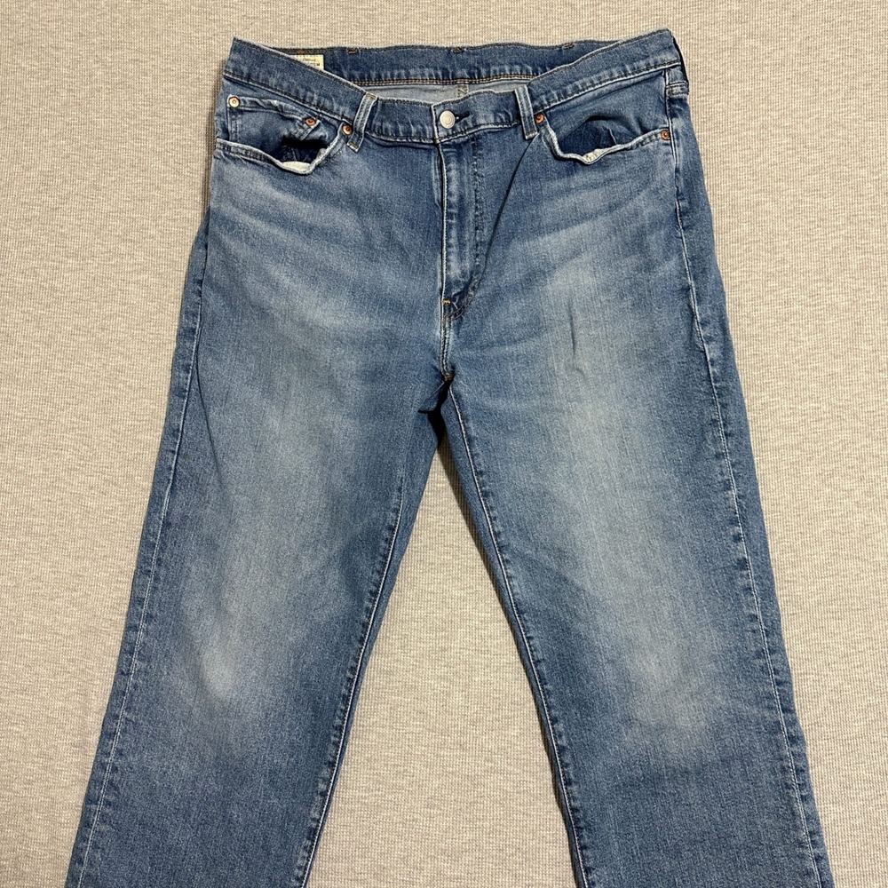 Levi's 514 Straight Fit Jeans Blue Denim Medium Wash Mens Size W38xL33 - Picture 8 of 16